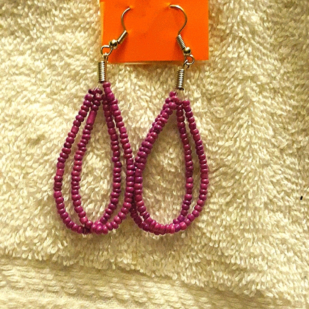 Seed bead earrings